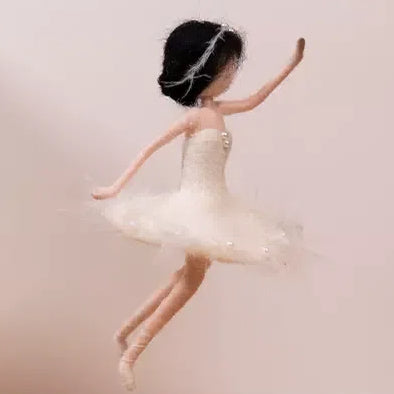 Kimberly - Woolen Fairy | Handcrafted Sprite | Waldorf-Inspired | Dancing Swan | White Dress | Enchanting Gift