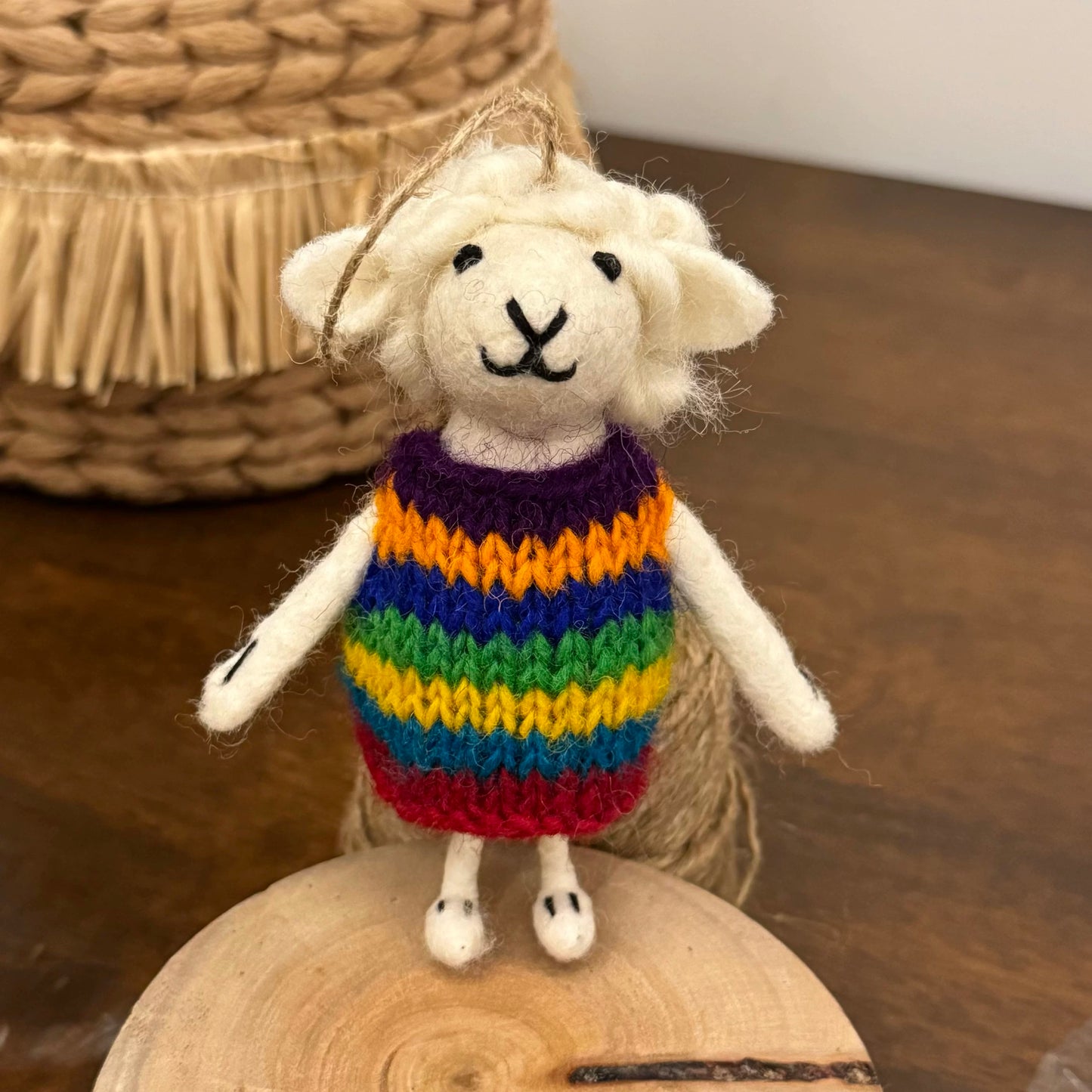 Felt Sheep Hanging Decoration for Nursery Room