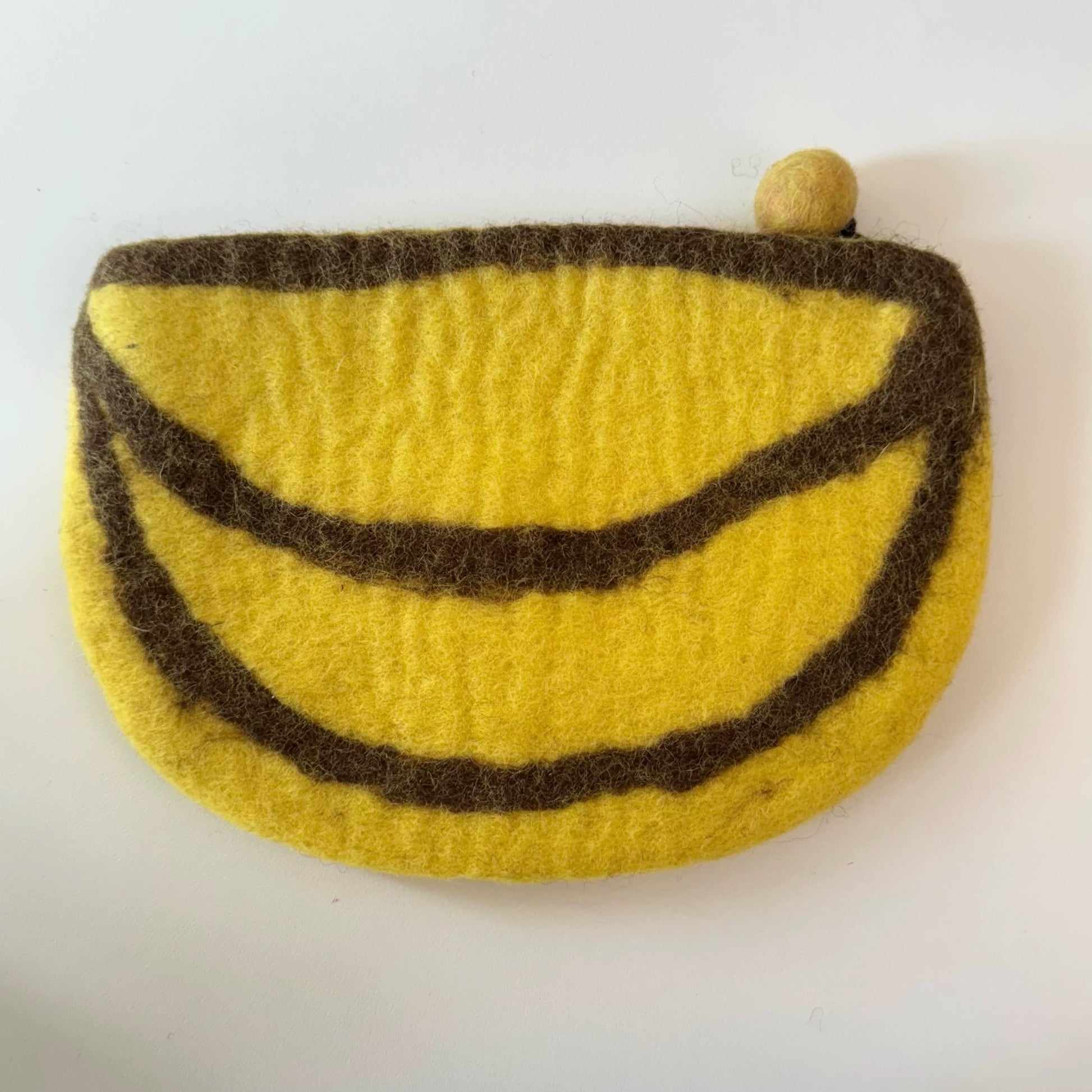 Handmade Banana Felt Coin Purse Wallet By Maria Callary Toys