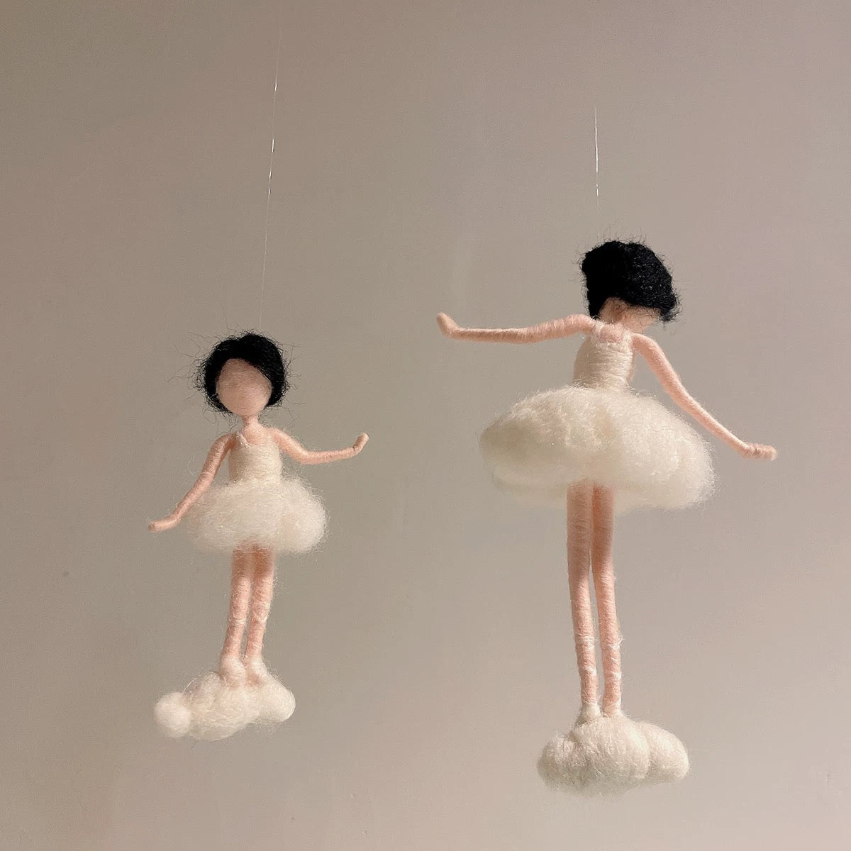 Handmade Felted Angel Tree Topper by Maria Callary Toys