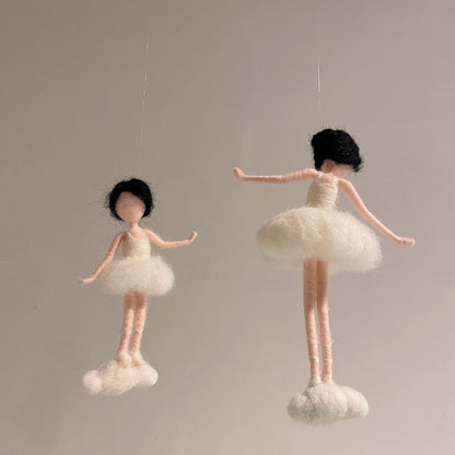 Handmade Felted Angel Tree Topper by Maria Callary Toys
