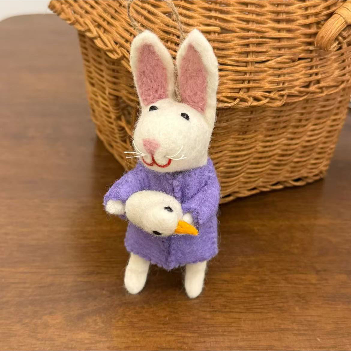 Handmade Rabbit Hanging Decoration Birthday Gift Ideas for Her By Maria Callry Toys