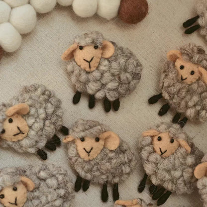 Felt Sheep Brooch Pin
