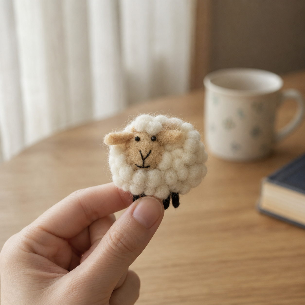 Felt Sheep Pin