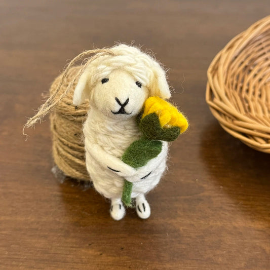 Homemade Felt Wool Sheep Hanging Decoration By Maria Callary Toys