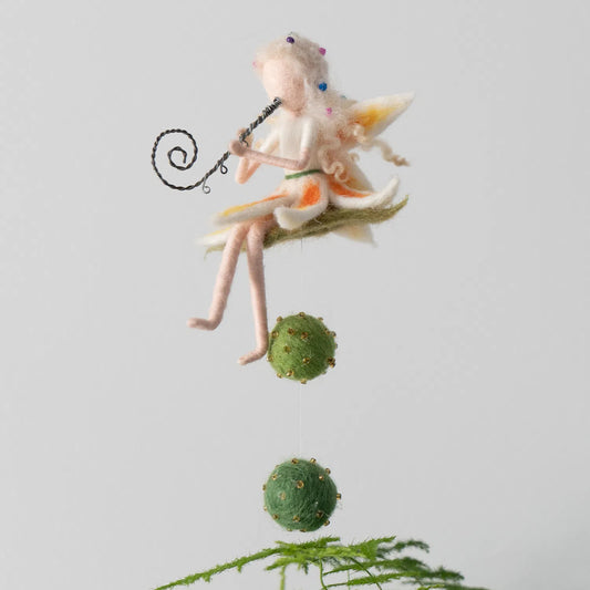 Jennifer - Flute-Playing Cherub | Handcrafted Angel | Waldorf-Inspired | Poking Fun | Perfect Gift