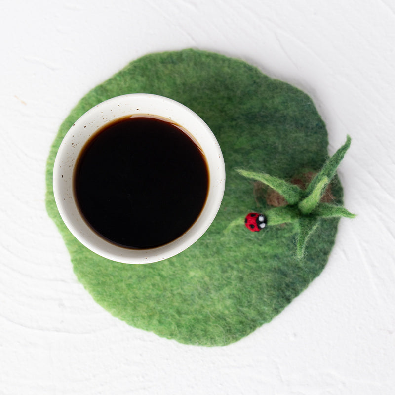 Ladybug Felt Drink Coasters By Maria Callary Toys