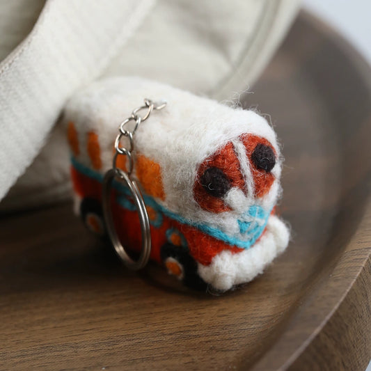 Bus Felt Keychain