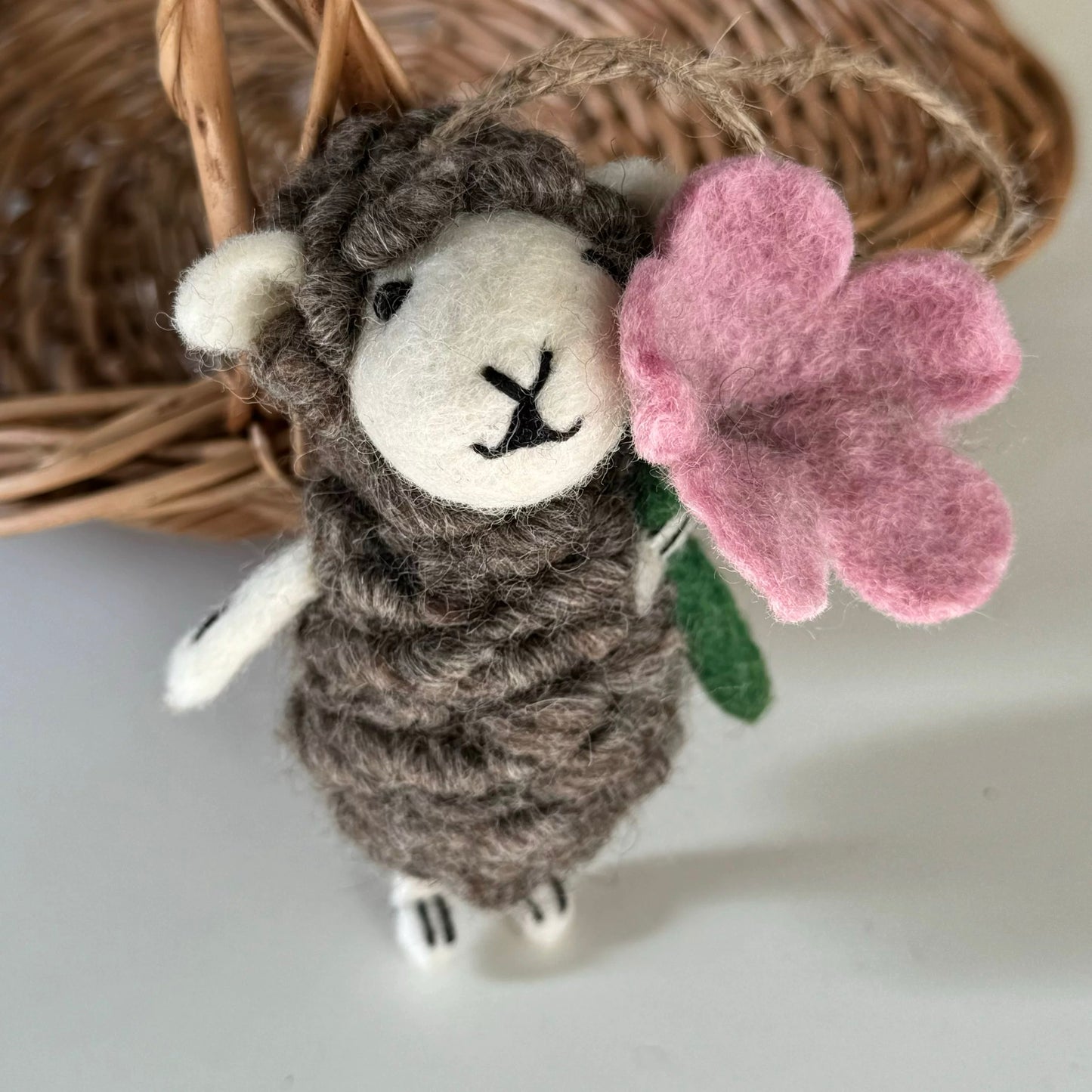 Needle Felted Sheep Hanging Decoration Perfect Baby Gifts