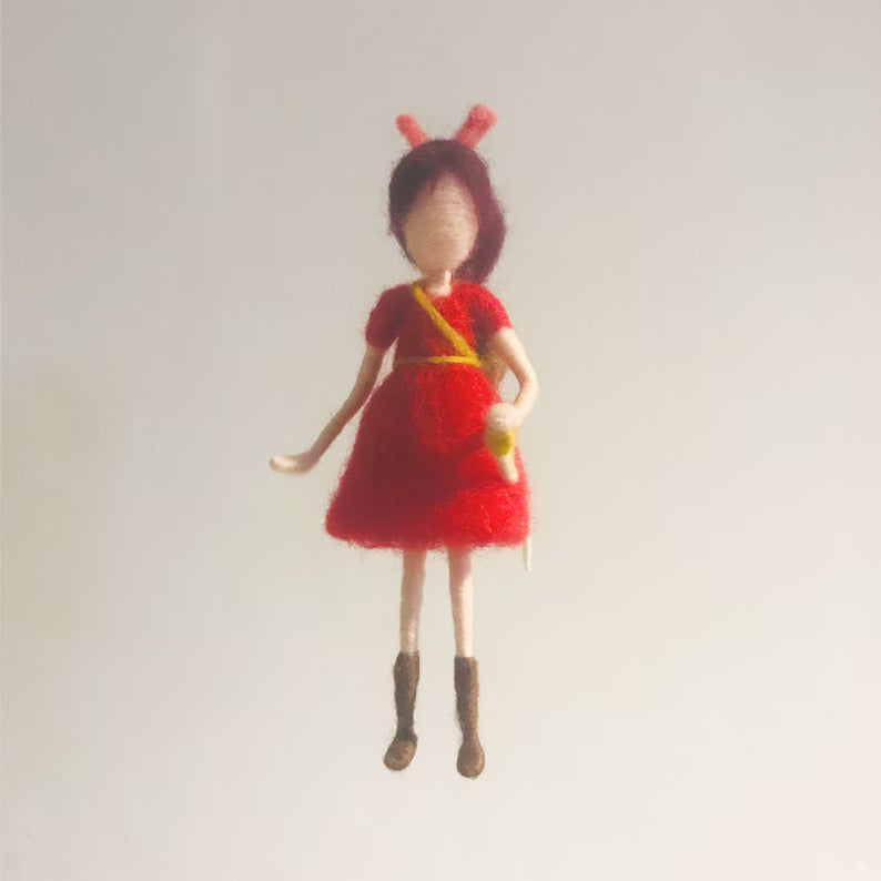 Wool angel nursery decor by Maria Callary Toys, ideal for baby rooms and holiday settings.