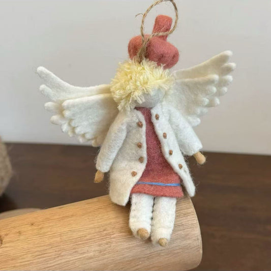 Needle Felt Angel Doll Hanging Decoration By Maria Callary Toys