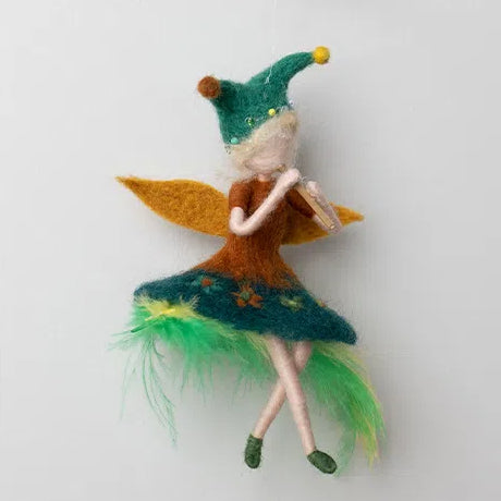 Needle Felted Angels Playing Flutes by Maria Callary Toys