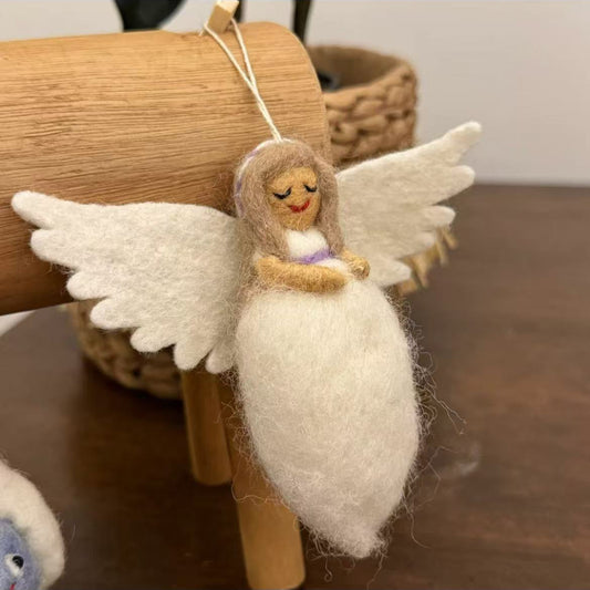 Needle Felted Fairy Hanging Decoration by Maria Callary Toys