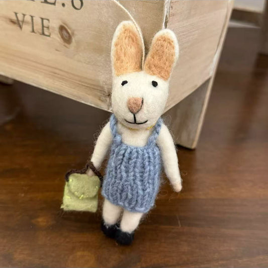 Rabbit Ornament Hanging Decoration By Maria Callary Toys
