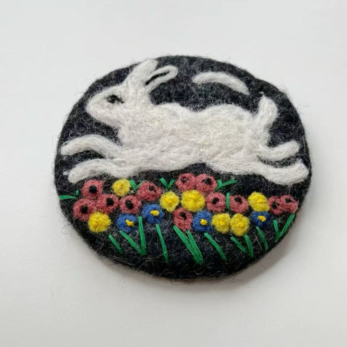 Rabbit Wool Felt Drink Coasters By Maria Callary Toys