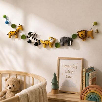 Safari Animals Felt Garland
