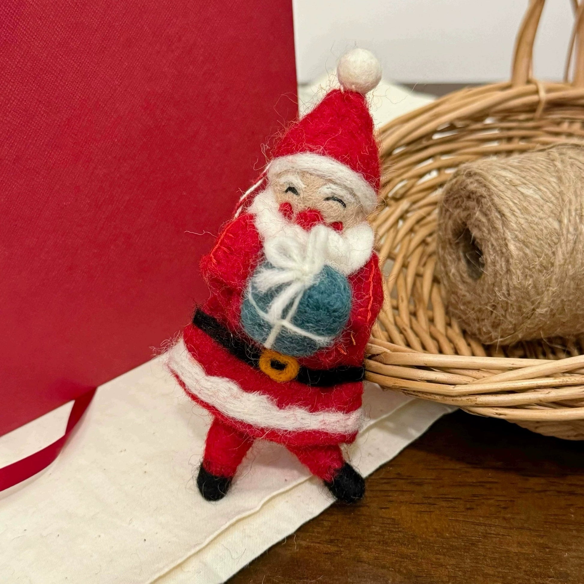Santa Claus Ornament for Christmas Tree By Maria Callary Toys