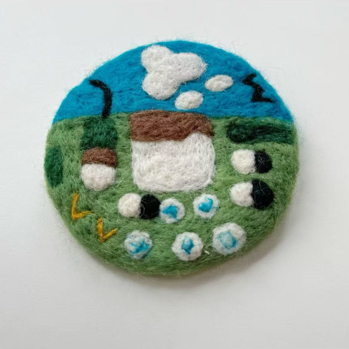 Scenic Wool Felt Coasters for Drinks By Maria Callary Toys