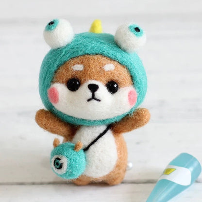 Shiba Inu Needle Felting Kit for Crafters by Maria Callary Toys