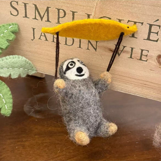 Sloth Ornament Hanging Decoration By Maria Callary Toys