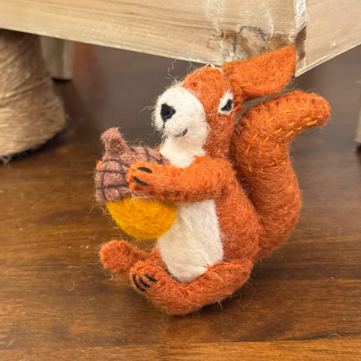 Squirrel Ornament Hanging Decoration By Maria Callary Toys