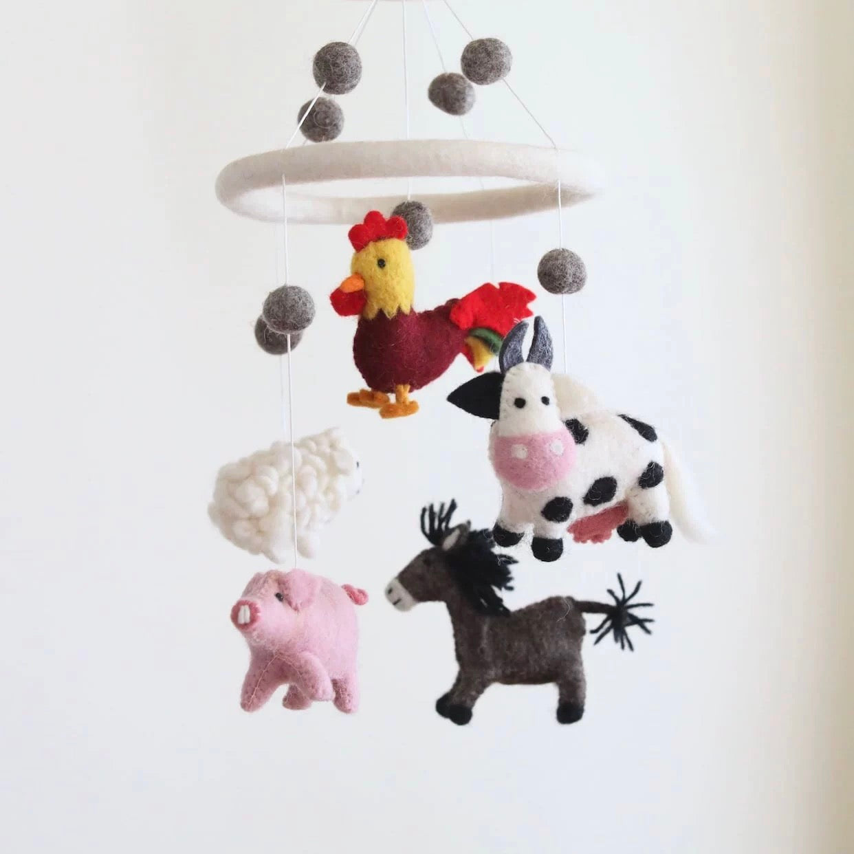 Super Soft Handmade Animal Baby Mobile for a Cozy Nursery by Maria Callary Toys