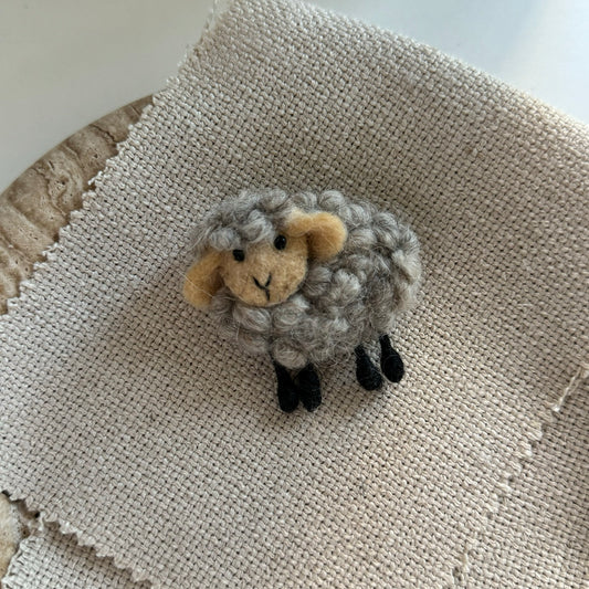 Felt Sheep Brooch Pin