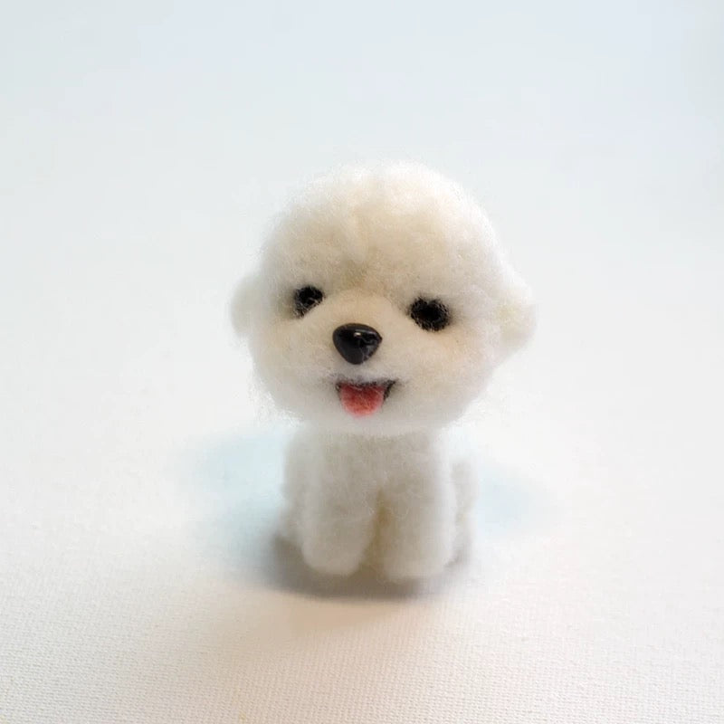 White Teddy Dog Needle Felting Kit By Maria Callary Toys