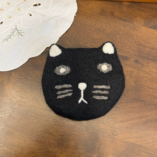  Wool Felt Cat Coasters by Maria Callary Toys