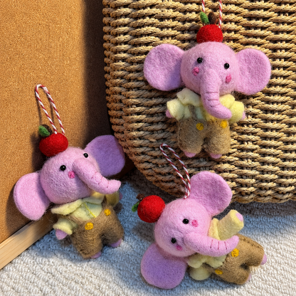 Felt Elephant Bag Charm