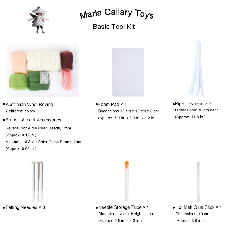 Wool Doll Needle Felting Kit