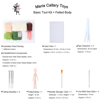 Wool Doll Needle Felting Kit