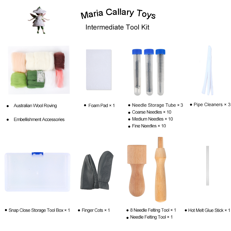 Wool Doll Needle Felting Kit