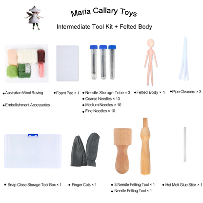 Wool Doll Needle Felting Kit