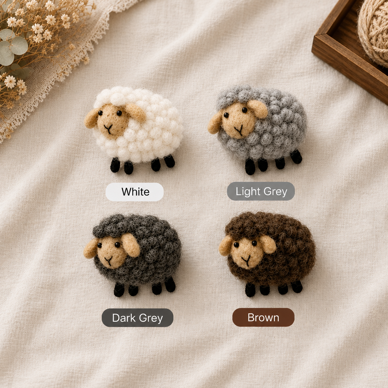 Felt Sheep Pin
