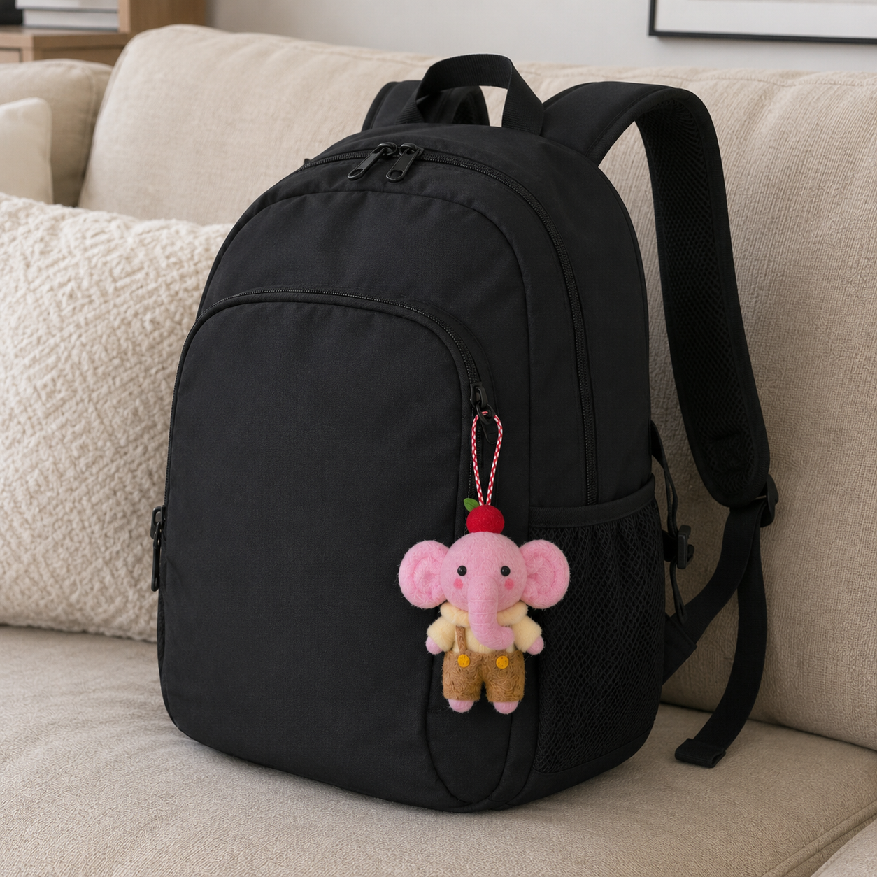 Felt Elephant Bag Charm